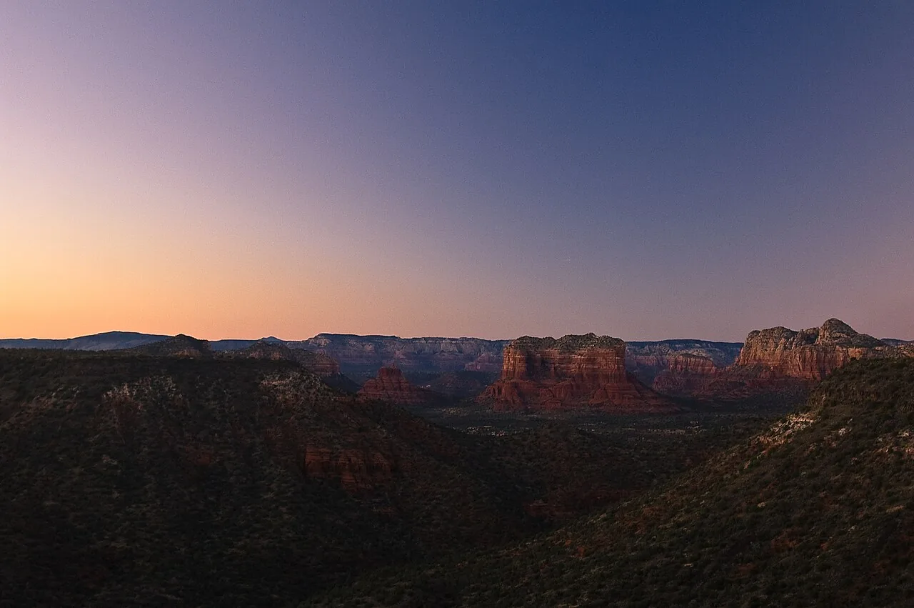 Red rock formations along Boynton Pass Road on Sedona's west side