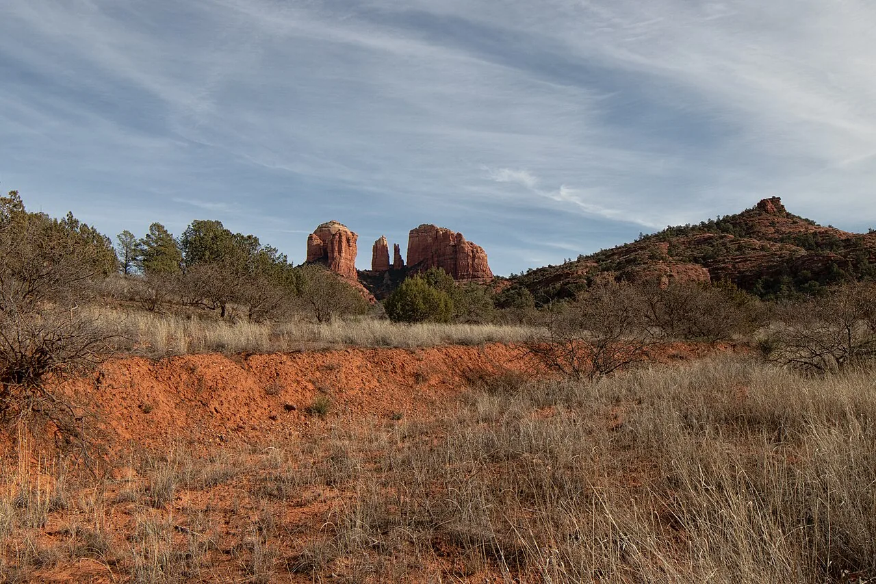 Cathedral Rock in Sedona on a clear winter day