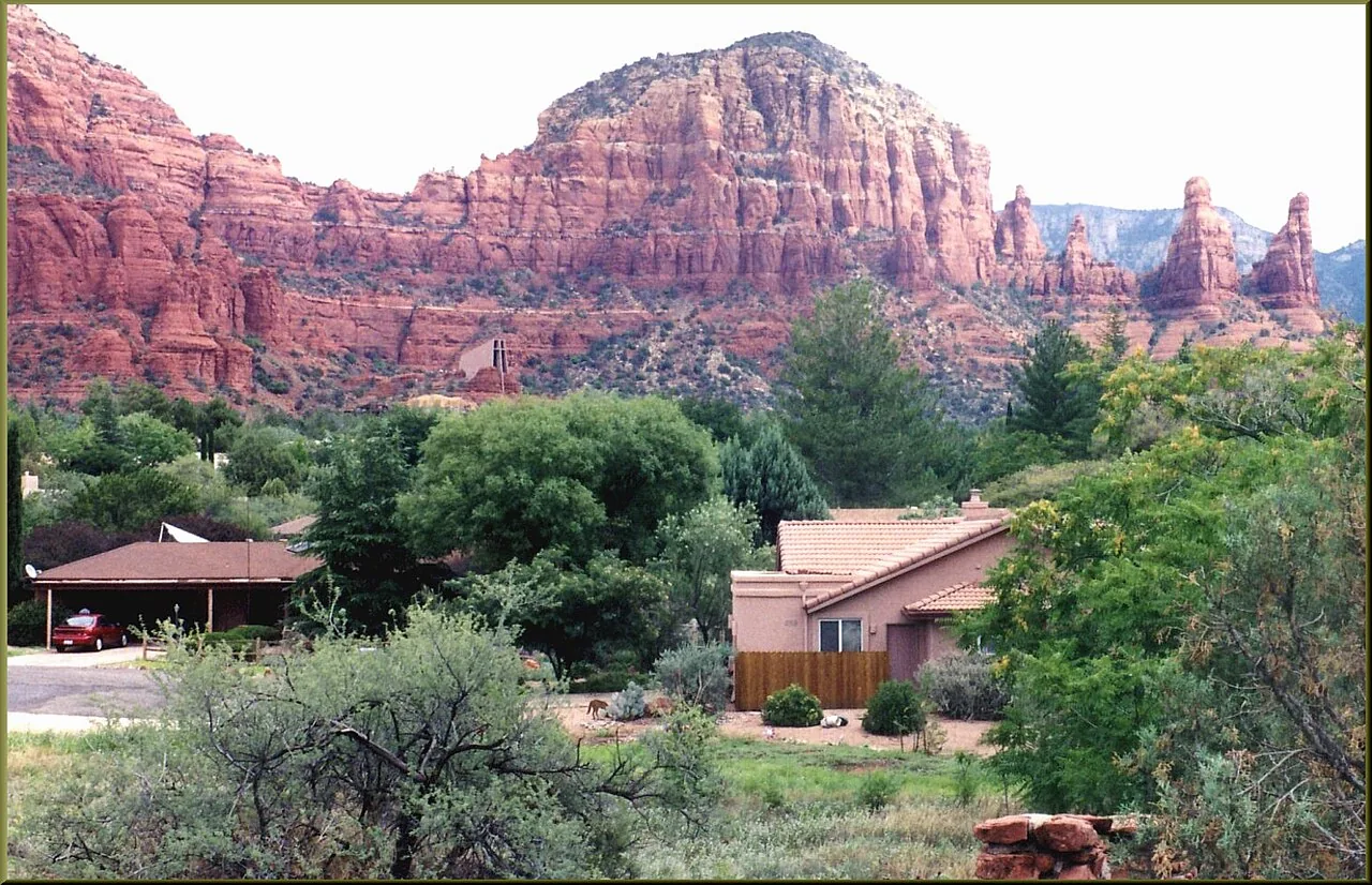 View of red rock formations from West Sedona, Arizona, where many independent day spas are located