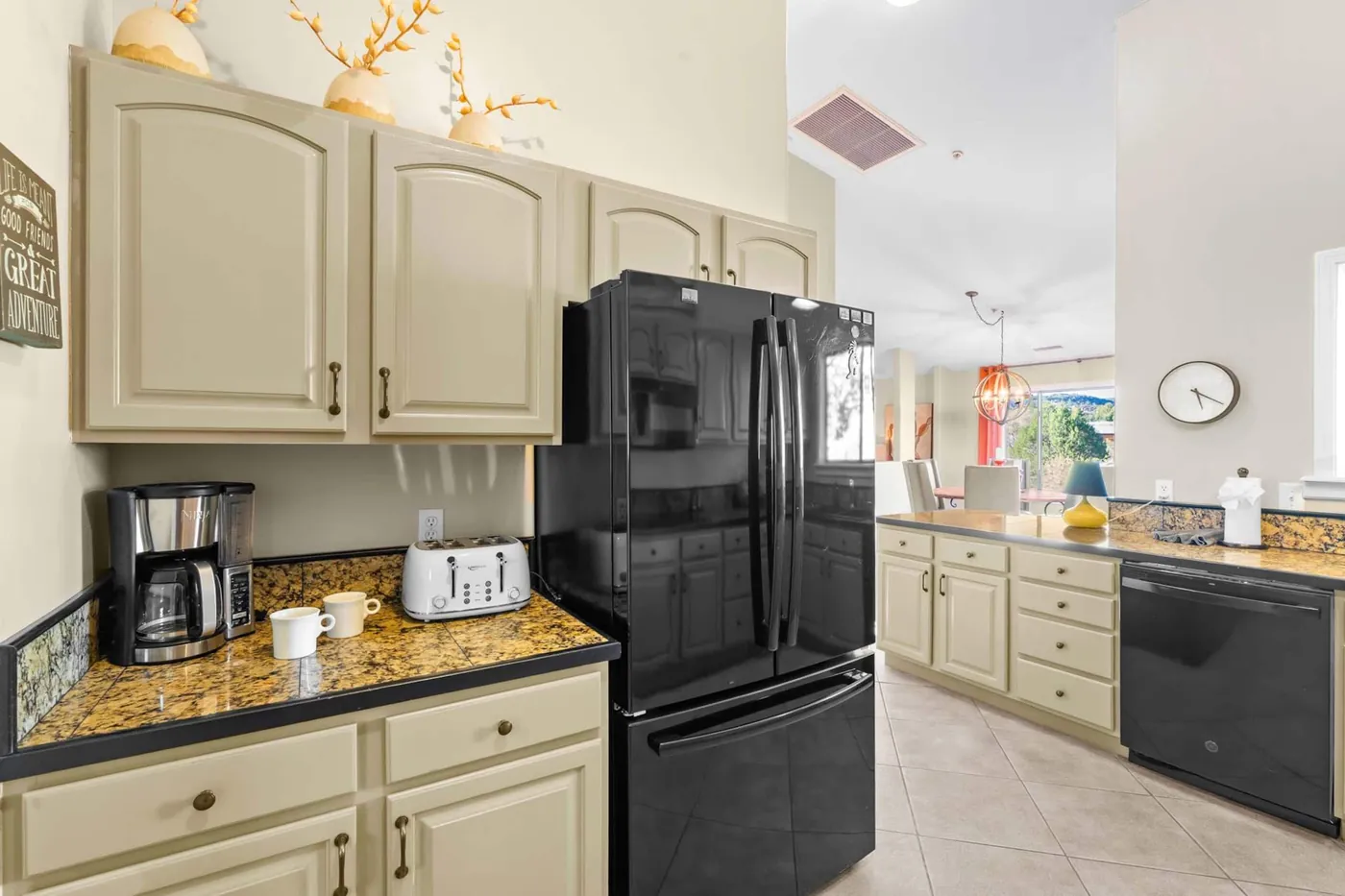 Kitchen with bar-height seating