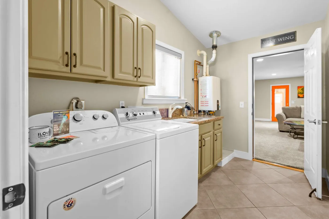 Laundry area with washer and dryer