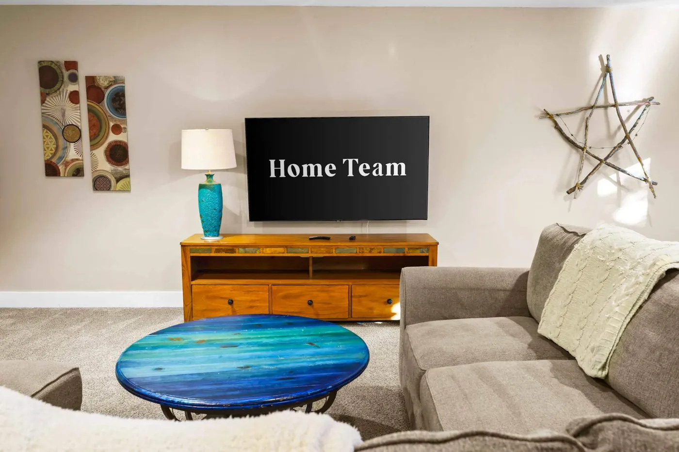Comfortable media lounge seating
